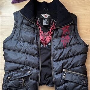 Harley-Davidson Black Vest with Red Design